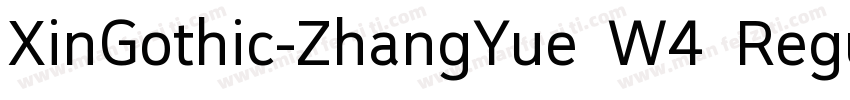 XinGothic-ZhangYue W4 Regular字体转换